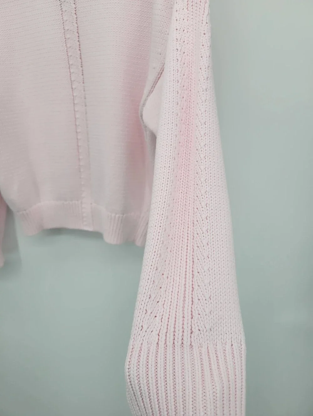 J Crew Cotton-blend V-neck pullover sweater CR357 Size M Pink